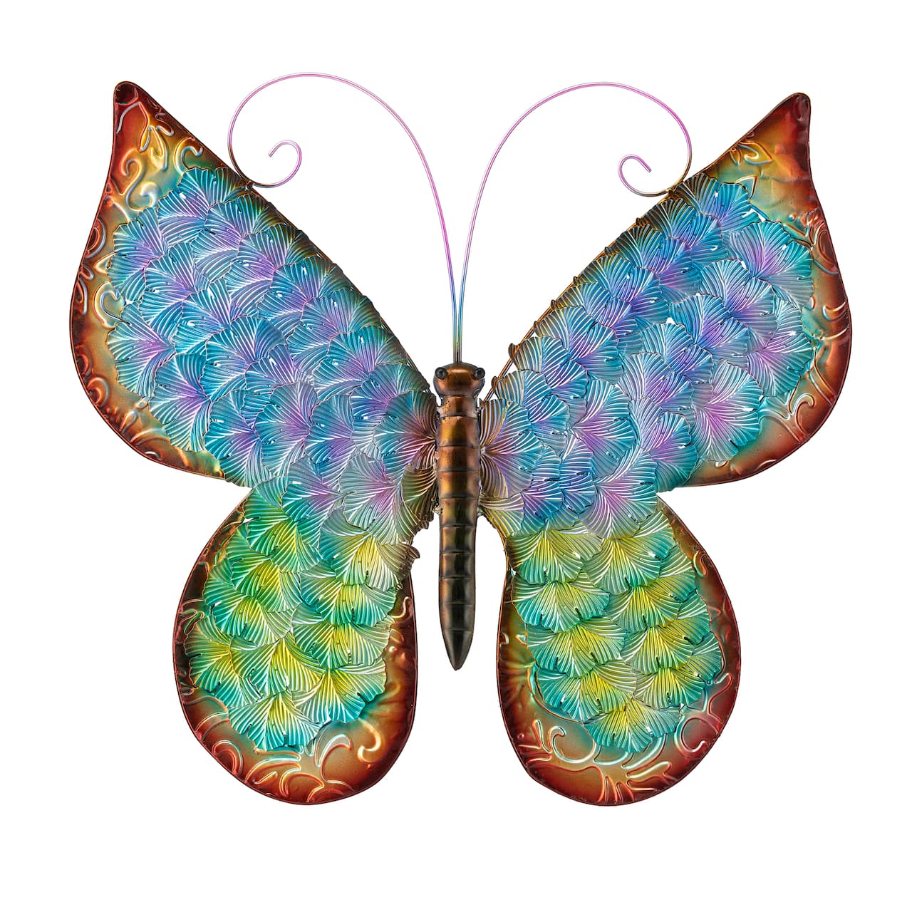 Glitzhome® 20" Colorful Butterfly Metal Wall Décor